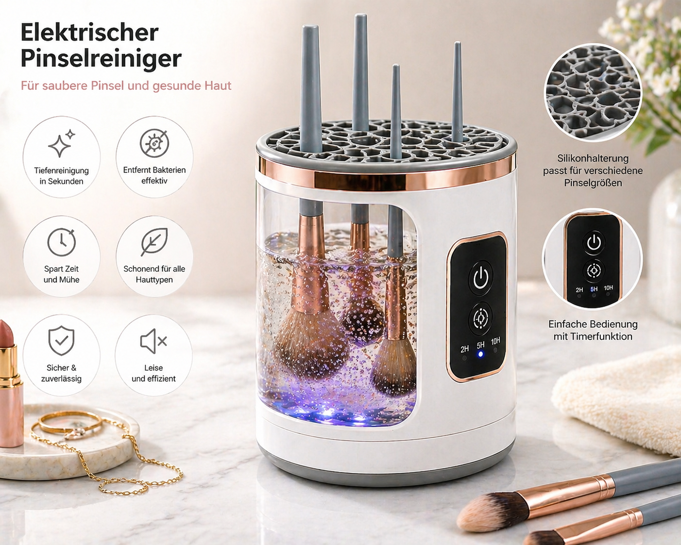 PrincessBrush™ – Electric Makeup Brush Cleaner